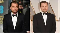 Leonardo DiCaprio berhasil menang piala Oscar 2016 lewat The Revenant dengan tuksedo klasik Giorgio Armani di tahun kabisat