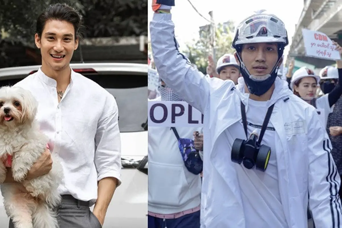 7 Potret Paing Takhon saat Ikut Aksi Tolak Kudeta Myanmar