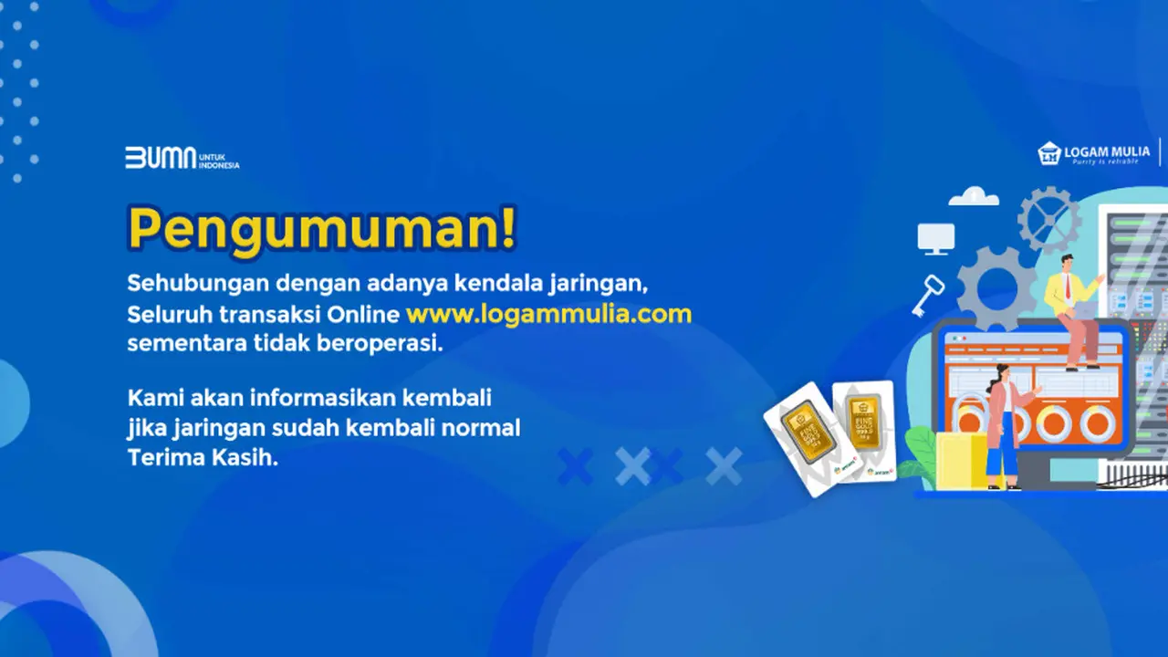 Website Jual Beli Emas Antam Online Logammulia.com Ada Gangguan