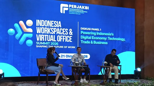 Indonesia Workspaces & Virtual Office Summit 2026 di Jakarta, Rabu (21/10/2026). (Foto: Liputan6.com/Thurfa)