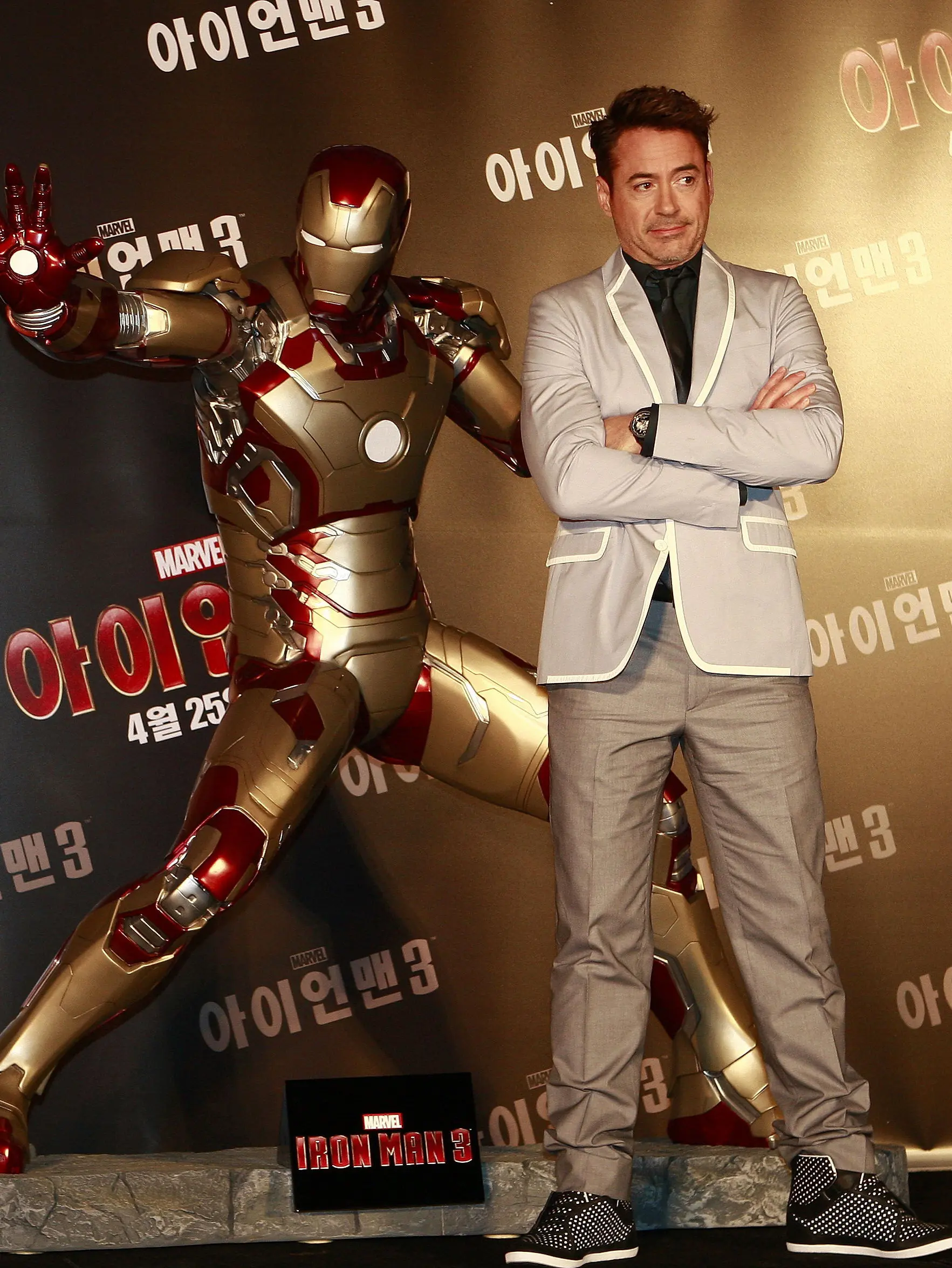 Robert Downey Jr pemeran Iron Man. (Bintang/EPA)
