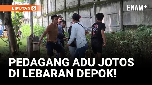 VIDEO: Lebaran Depok Diwarnai Adu Jotos Pedagang!