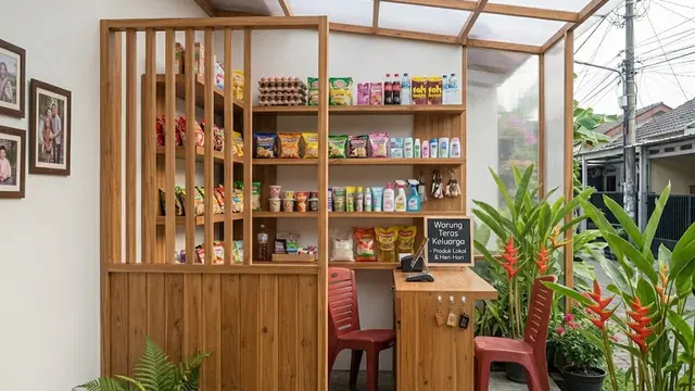 Warung Kelontong dengan Kanopi Sederhana
