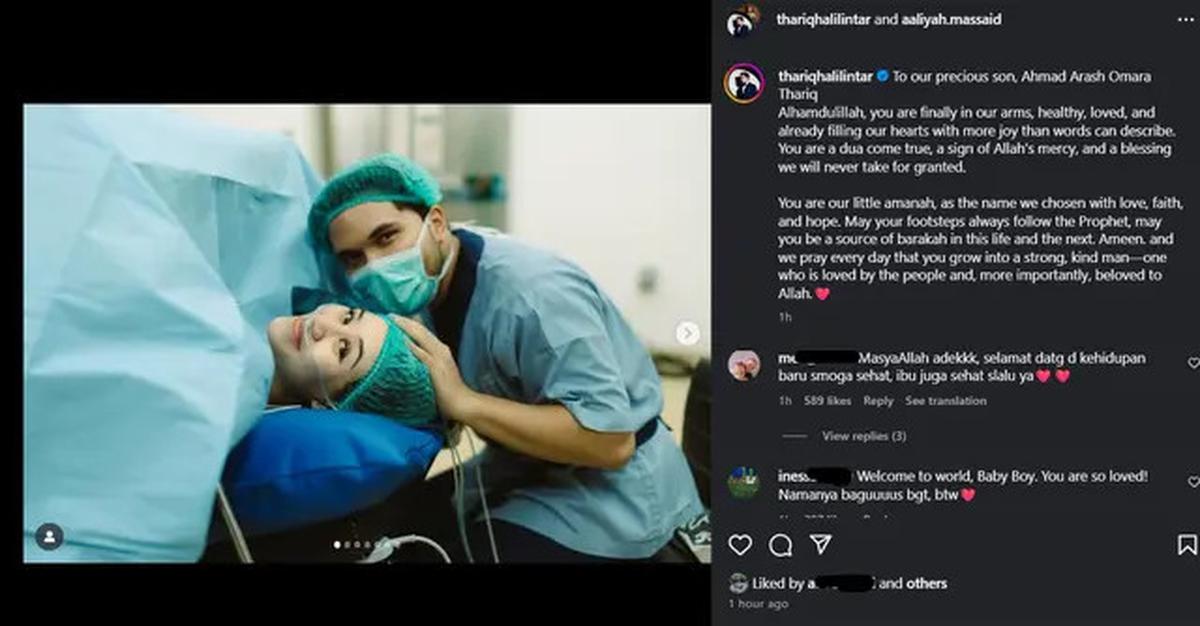 Indahnya Makna di Balik Nama Anak Aaliyah Massaid - Thariq Halilintar, Penuh Doa Menggugah
