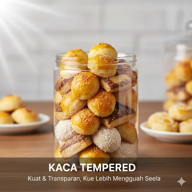 Toples lebaran bahan Kaca Tempered (Gemini AI)