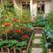 Contoh Halaman Rumah Kecil yang Bisa Jadi Kebun Mini Produktif. Foto: Gemini