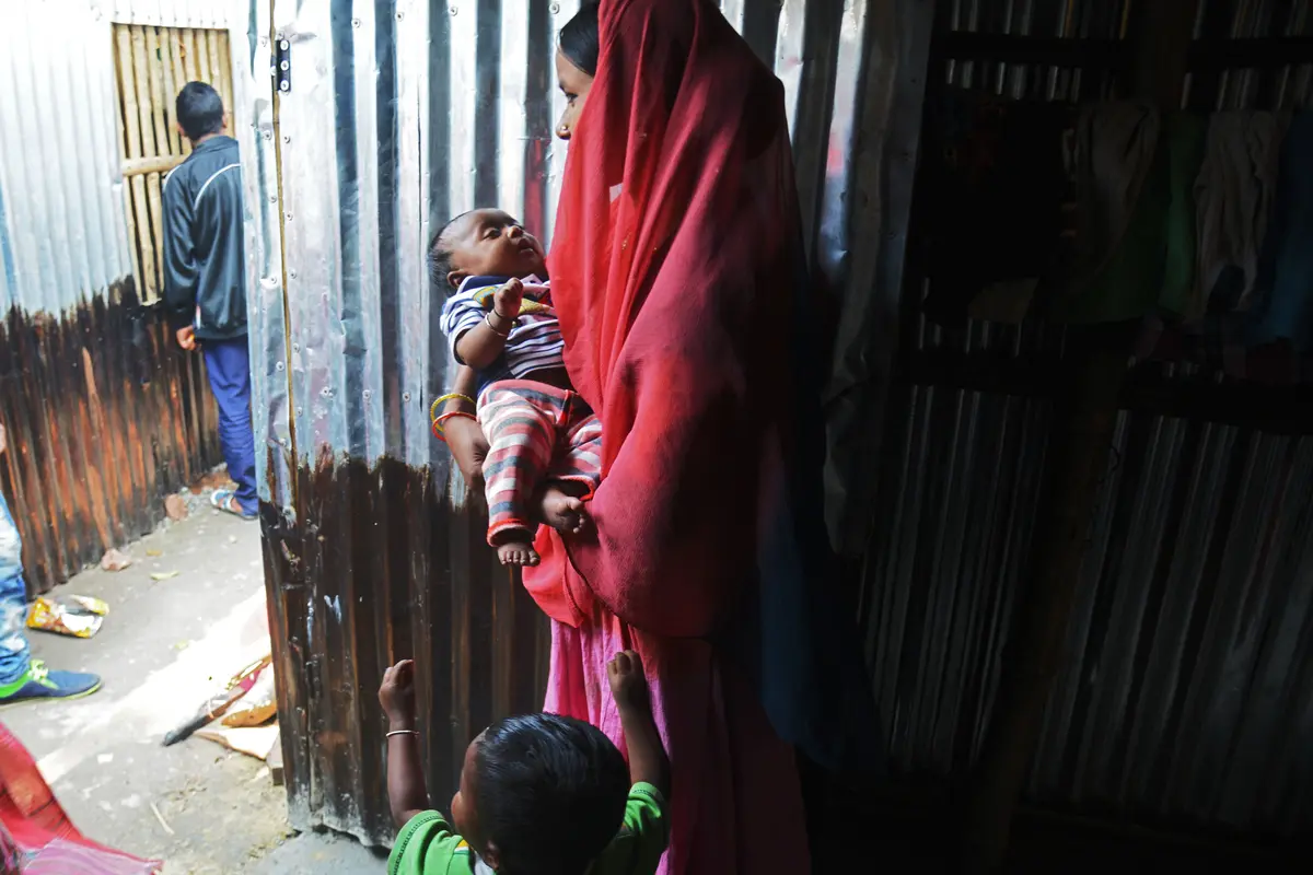 Salah satu potret pengungsi Rohingya di India (AFP/Dibyangshu Sarkar)