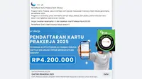 Cek Fakta: Tidak Benar Link Pendaftaran Kartu Prakerja 2025