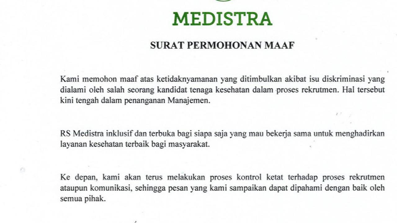 RS Medistra Bakal Kontrol Ketat Proses Rekrutmen Imbas Larangan Nakes Berhijab