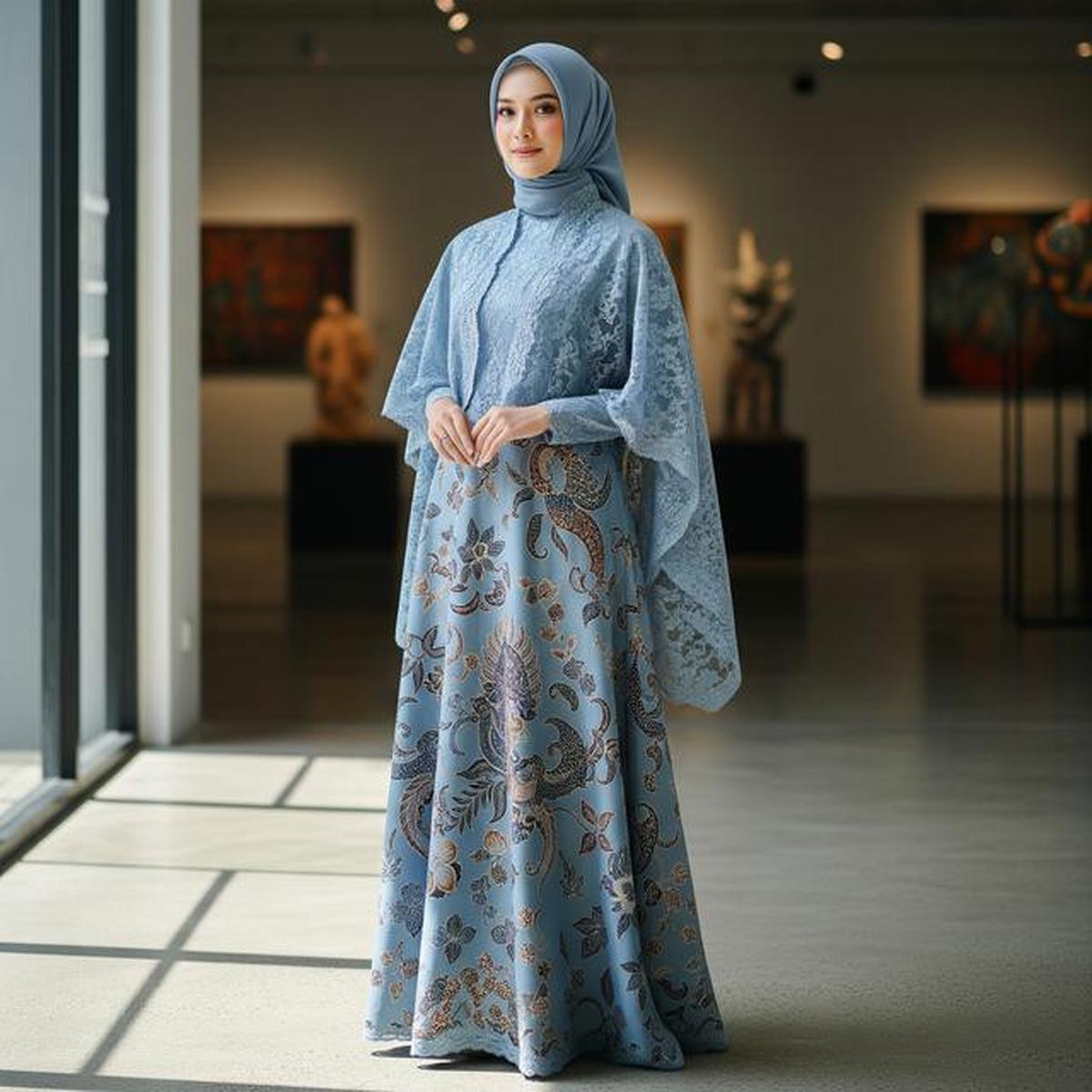 10 Model Gamis Batik Brokat Kekinian untuk Tren 2026 dengan Desain Terbaru