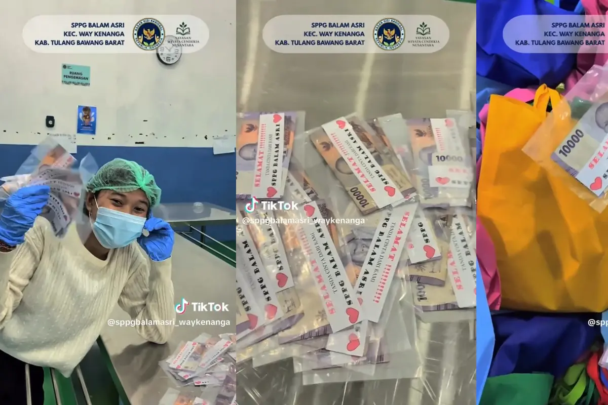 Viral Dapur SPPG di Tubaba Lampung Bagikan Uang Rp10 Ribu ke Penerima MBG, Ini Penjelasannya