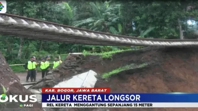 Akibat Longsor, KAI Tutup Sementara Jalur KA Bogor-Sukabumi