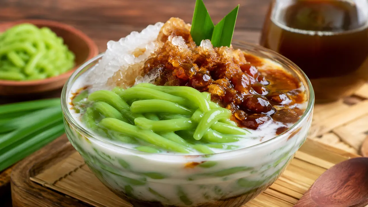 Es Cendol Pandan Homemade (AI Generated)