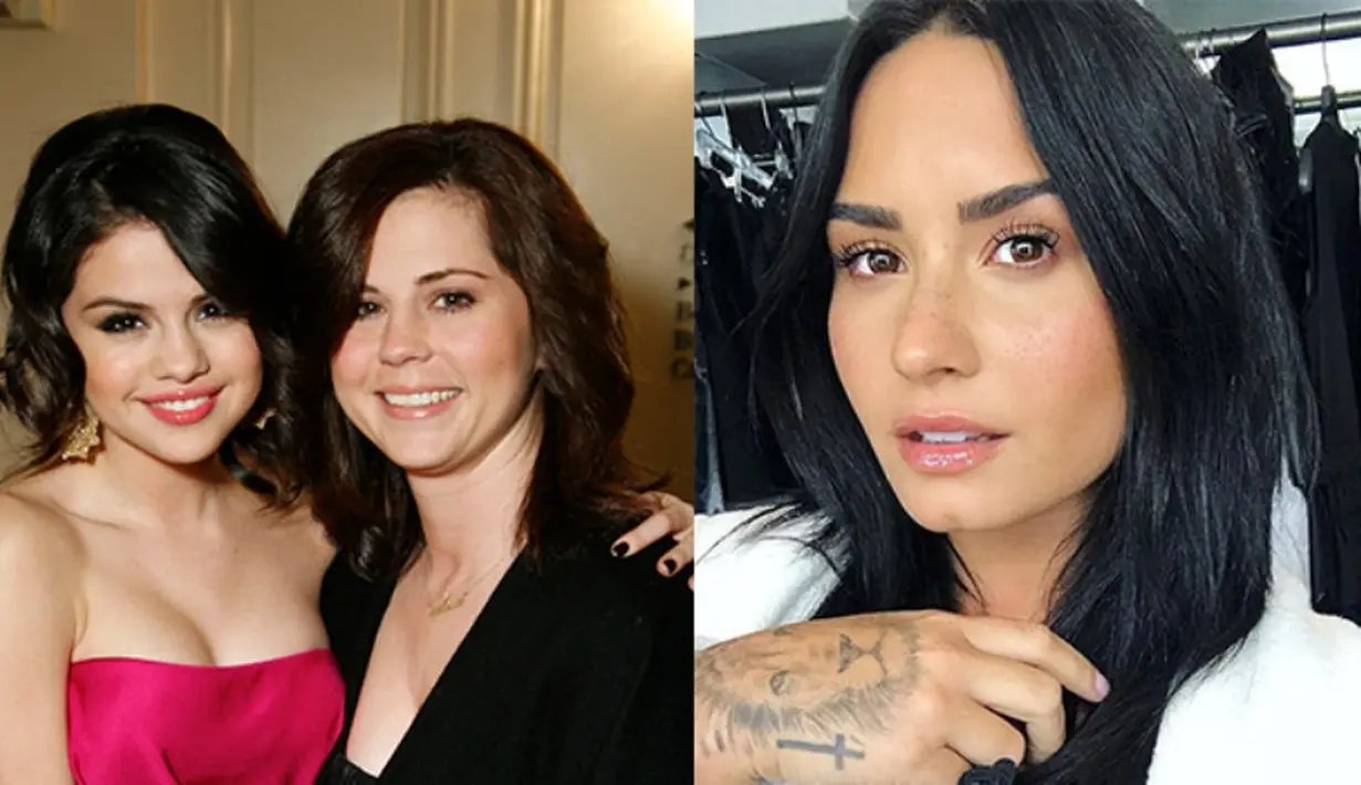 Ibunda Selena Gomez, Mandy Teefey, mengirimkan pesan cinta untuk Demi Lovato usai mengetahui penyanyi itu dilarikan ke rumah sakit karena overdosis. (REX/Shutterstock/Courtesy of Instagram)