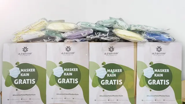 Cegah Kelangkaan, Produsen Kosmetik Bagikan Ribuan Masker Kain Gratis