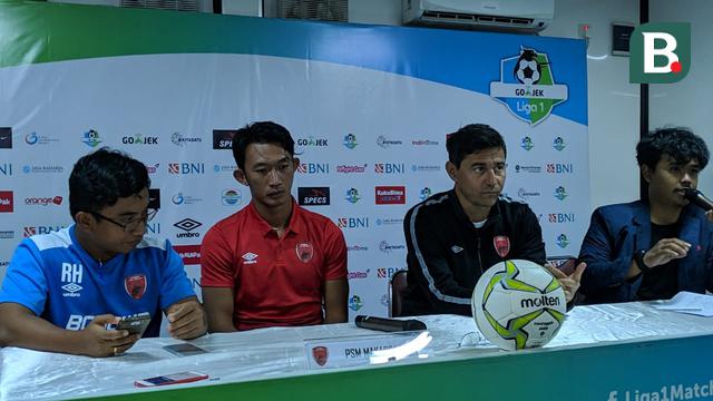 Konferensi Pers Bhayangkara FC Vs PSM di Stadion PTIK, Jakarta Selatan, Jumat (26/4/2019).