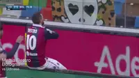 Video highlights selebrasi unik Mattia Destro striker Bologna setelah cetak gol cantik ke gawang Udinese pada Minggu (14/02/2016).