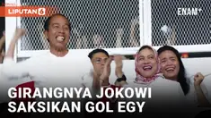 Presiden Jokowi Bereuforia Rayakan Gol Egy di Laga Indonesia VS Vietnam