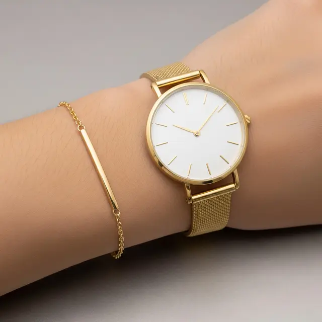 9 Ide Padu Padan Gelang Rantai dengan Jam Tangan Analog Klasik, Tampil Berkelas