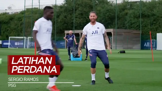 VIDEO: Latihan Perdana Sergio Ramos dengan PSG