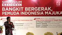 Ketua Umum Taruna Merah Putih Maruarar Sirait memberikan sambutan di acara Simposium Nasional di Jakarta, Senin (14/8). Acara tersebut di gagas oleh Taruna Merah Putih sebagai bentuk dukungan Pancasila sebagai lambang Negara. (Liputan6.com/Johan Tallo)