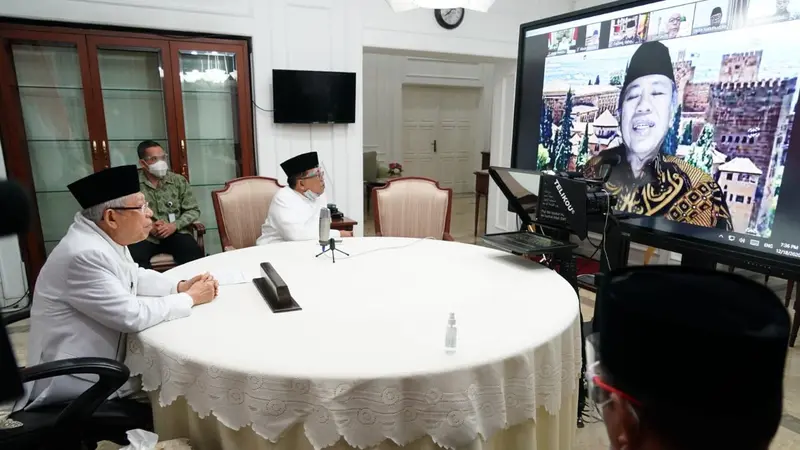 Wakil Presiden Ma’ruf Amin, menghadiri silaturahmi Pimpinan Dewan Pertimbangan Majelis Ulama Indonesia (MUI) Periode 2020-2025.