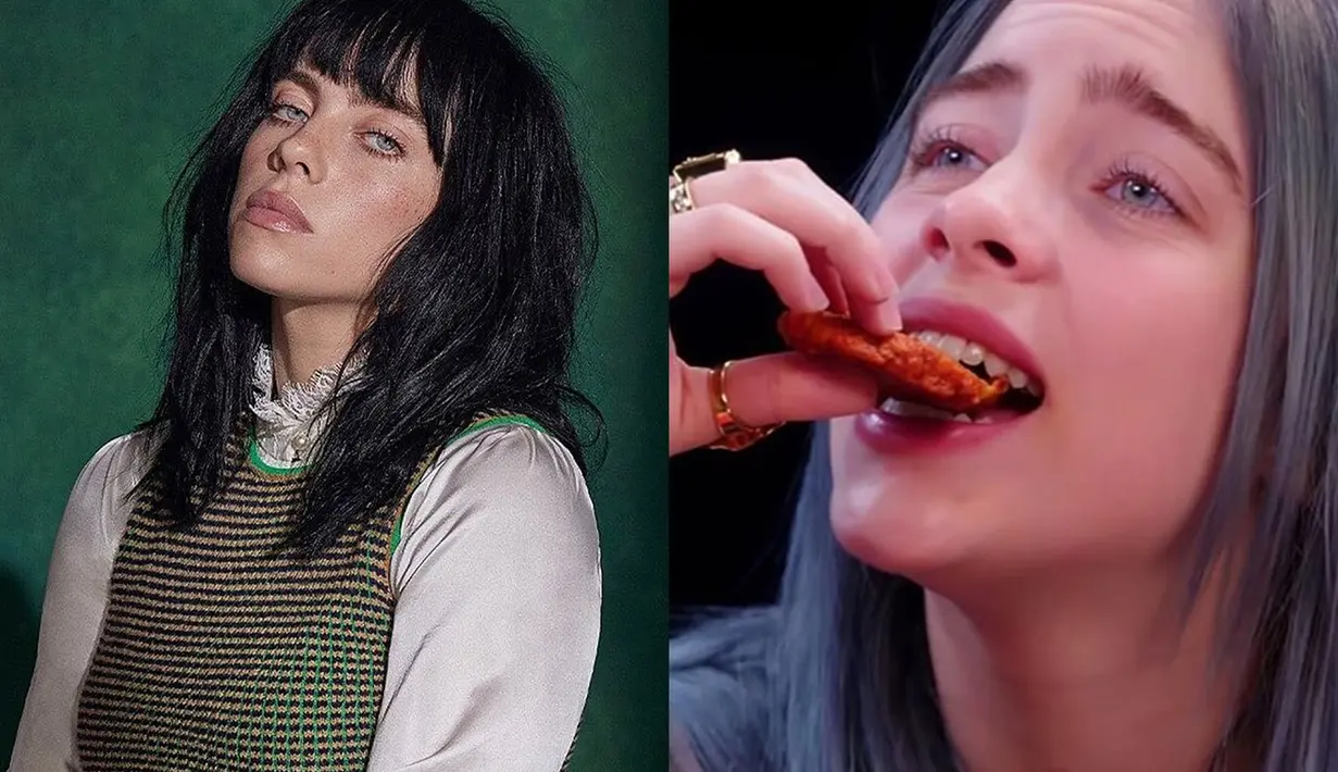 Billie Eilish kerap menampilkan penampilan yang menawan. Apalagi saat Billie Eilish mengunggah foto saat ia makan. Banyak penggemarnya menyukai momen Billie Eilish saat makan karena ia terlihat lahap dan menikmati. (Liputan6.com/IG/billieeilish)