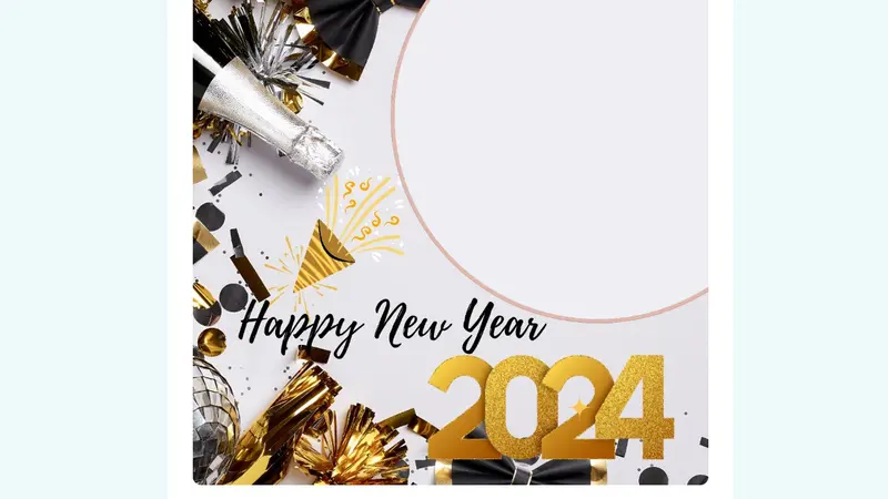 Bagi kamu yang memilih untuk tidak keluar rumah, kamu bisa membuat Twibbon Tahun Baru 2024 dan membagikannya di seluruh sosial media milikmu.)