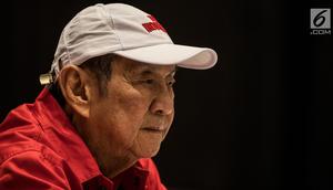 FOTO4: Atlet bridge Indonesia, Bambang Hartono memberi keterangan pers di JiExpo Kemayoran, Jakarta, Rabu (22/8). Menurut laman Forbes pada Maret 2018, bos Djarum Group ini memiliki kekayaan sebesar USD 16,7 miliar. (Bola.com/Vitalis Yogi Trisna)