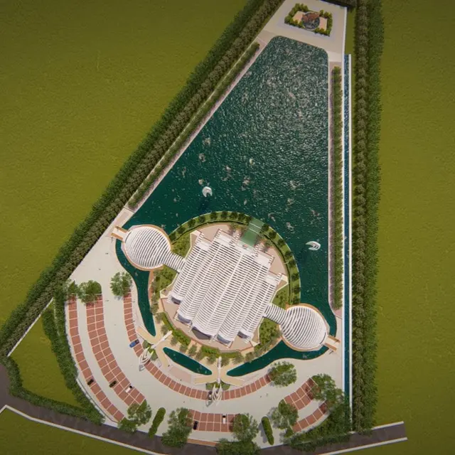 Desain Masjid Seribu Bulan, karya Gubernur Jabar Ridwan Kamil, di Purwokerto, Banyumas, Jawa Tengah. (Foto: Twitter Ridwan Kamil/Liputan6.com)