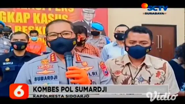 Tersangka H warga Bandung yang merupakan seorang ustaz dibekuk petugas Unit Perlindungan Perempuan dan Anak Satreskrim Polresta Sidoarjo, Jawa Timur, setelah dimintai keterangan tindakan asusila terhadap 25 santri.