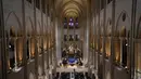 Sejumlah pemimpin negara hadir dalam upacara pembukaan kembali katedral Notre-Dame. (Thibault Camus/POOL/AFP)