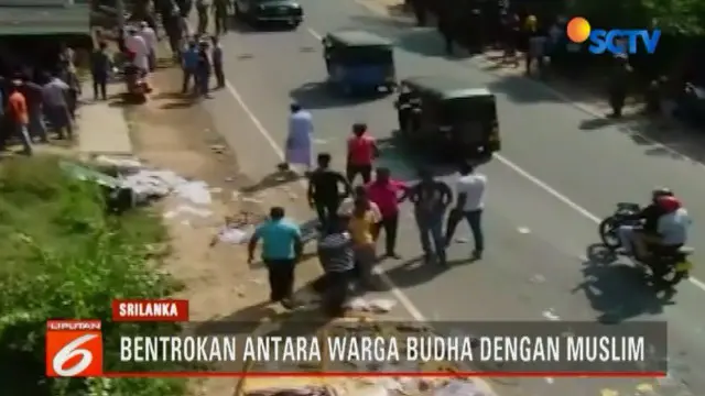 Sekelompok warga buddha mendatangi kota Kandy dan membakar sekitar 11 toko dan rumah warga muslim.