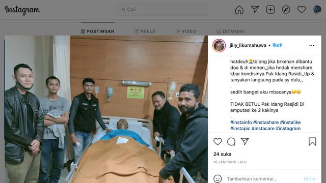 Unggahan Jilly Likumahuwa soal Idang Rasjidi. (Foto: Instagram @jilly_likumahuwa)
