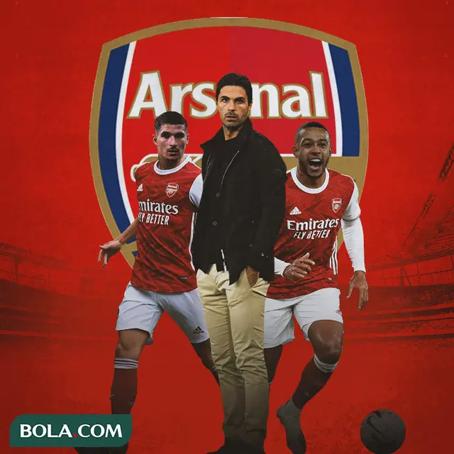 Arsenal - Houssem Aouar, Mikel Arteta, Memphis Depay