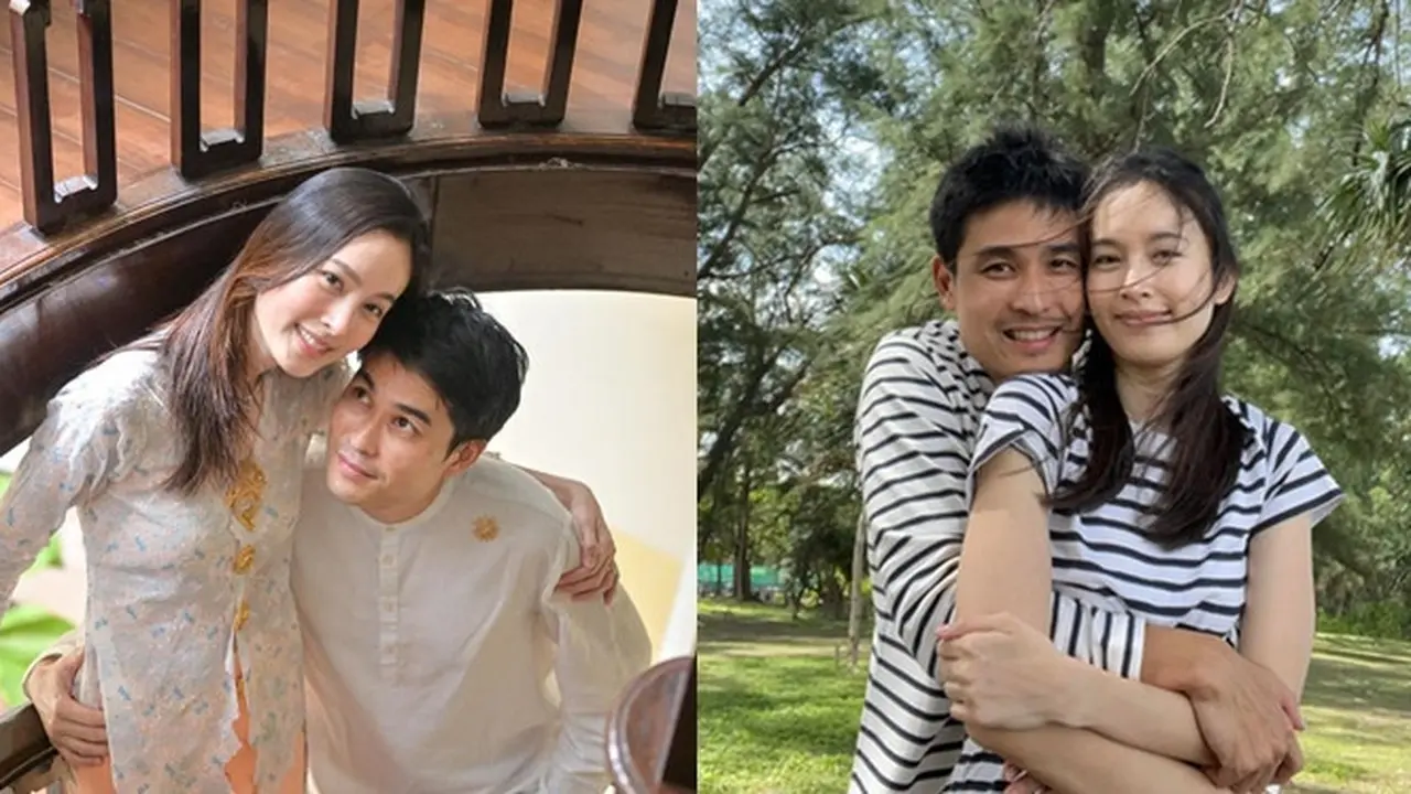 6 Momen Mesra Nong Poy Pakai Baju Senada dengan Suami, Transgender Cantik Thailand