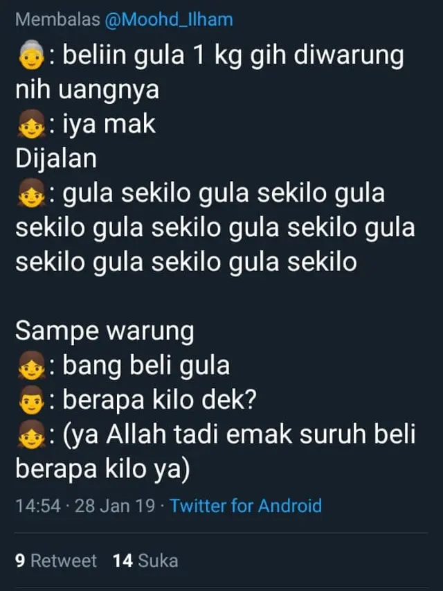 Cerita Kocak Warganet Ketika Disuruh Emak Ke Warung