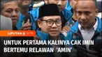 Untuk kali pertama, bakal calon wakil presiden Muhaimin Iskandar atau Cak Imin bertemu saksi relawan nasional Anies Baswedan di kawasan Pasar Minggu, Jakarta Selatan, Sabtu sore. Cak Imin menegaskan tak mempermasalahkan berapapun jumlah pasangan yang...