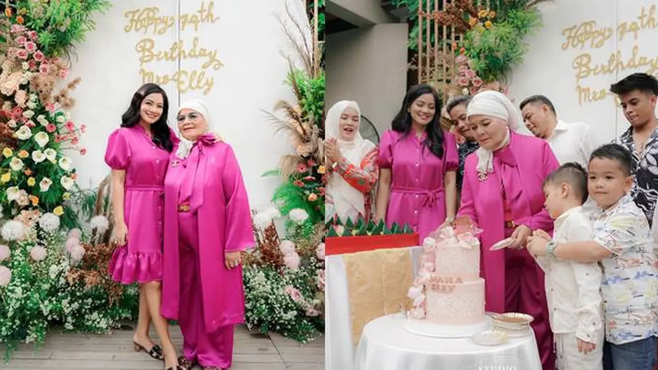 7 Potret Pesta Ulang Tahun Ibunda Titi Kamal, Meriah Bernuansa Pink