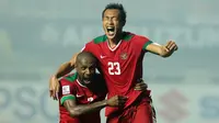 Hansamu Yama Pranata selebrasi gol saat timnas Indonesia kalahkan Thailand (Liputan6.com/Helmi Fithriansyah)