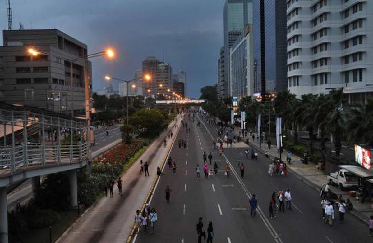 Jelang car free night di Jalan Thamrin-Sudirman 