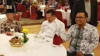 Buya Syafii Maarif bersama Ketua MPR Bambang Soesatyo dan Komisaris PJB Defy Indiyanto Budiarto. (Istimewa)