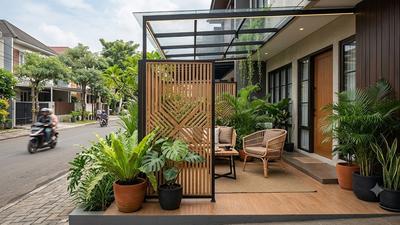 8 Desain Sekat Teras agar Rumah Tidak Terlihat Langsung dari Jalan, Solusi Privasi Tanpa Renovasi Besar