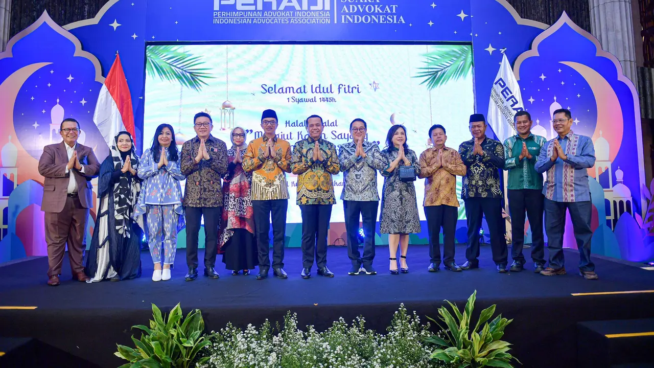 Acara halal bihal yang digelar oleh DPN Peradi SAI di Hotel Kempinski Jakarta, Jumat (3/5) malam (Istimewa)