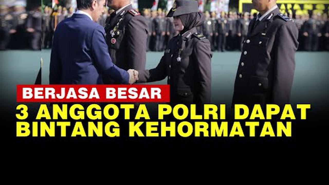 VIDEO: HUT Polri, Ini Sosok 3 Polisi Diberi Bintang Kehormatan dari Presiden Jokowi