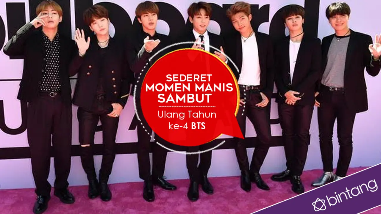 [Bintang] Sederet Momen Manis Sambut Ulang Tahun ke-4 BTS 