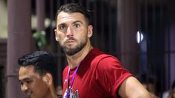 Pemain Persija Jakarta, Marko Simic terlihat saat laga uji coba&nbsp;melawan Rans Nusantara yang berlangsung di Stadion PTIK, Jakarta, Rabu (21/06/2023). (Bola.com/M Iqbal Ichsan)