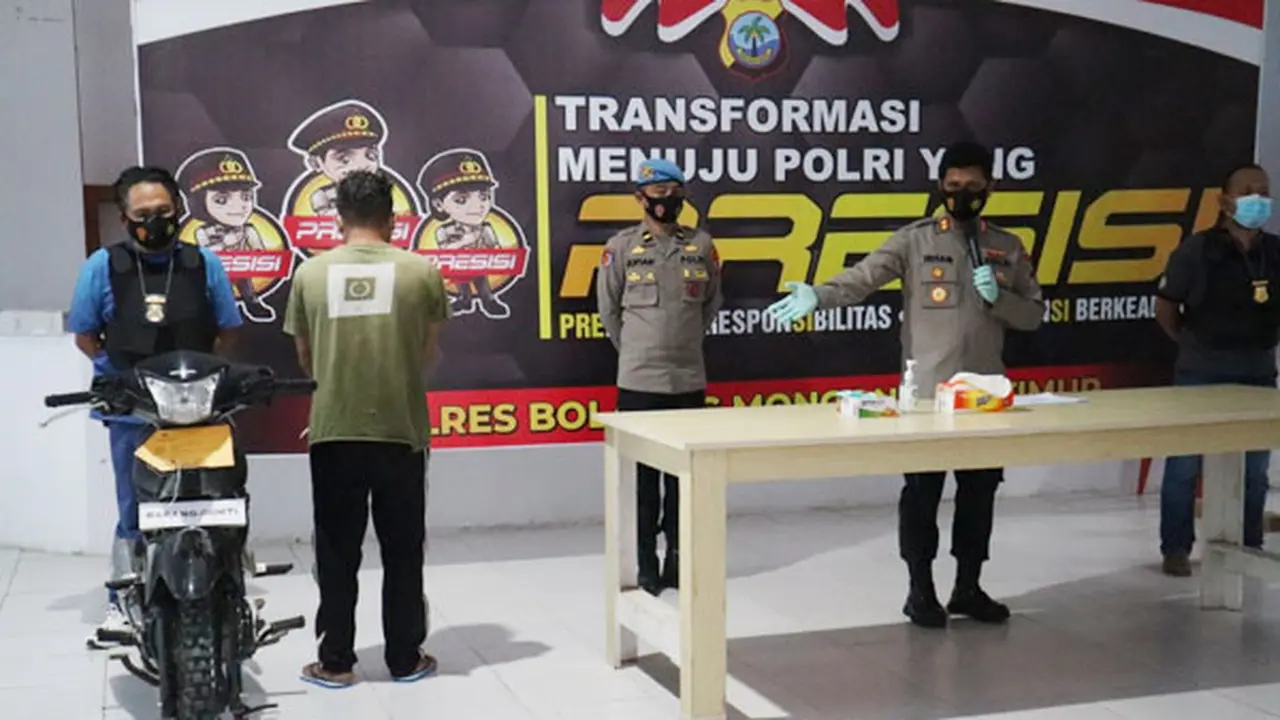 Selama 2021 ini, dalam kasus curanmor tersangka sudah beraksi di lima TKP berbeda di wilayah Bolmong Raya.