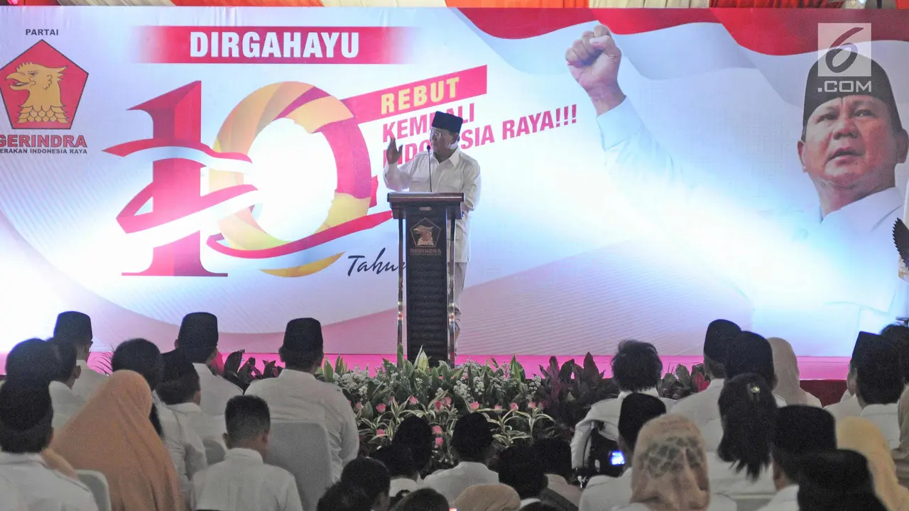 Partai Gerindra Memperingati Hari Jadi Ke-10