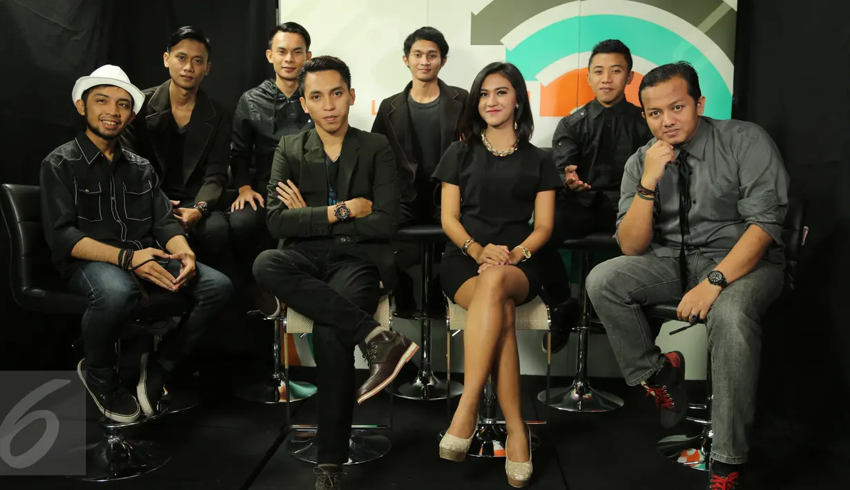 Lewat lagu andalannya 'Suntik Cinta' Rusak Band bercerita ingin mencoba menjajal kerasnya percaturan musik Indonesia, saat mengunjungi Liputan6.com di Jakarta, Sabtu (23/1/2016). (Liputan6.com/Endang Mulyana)